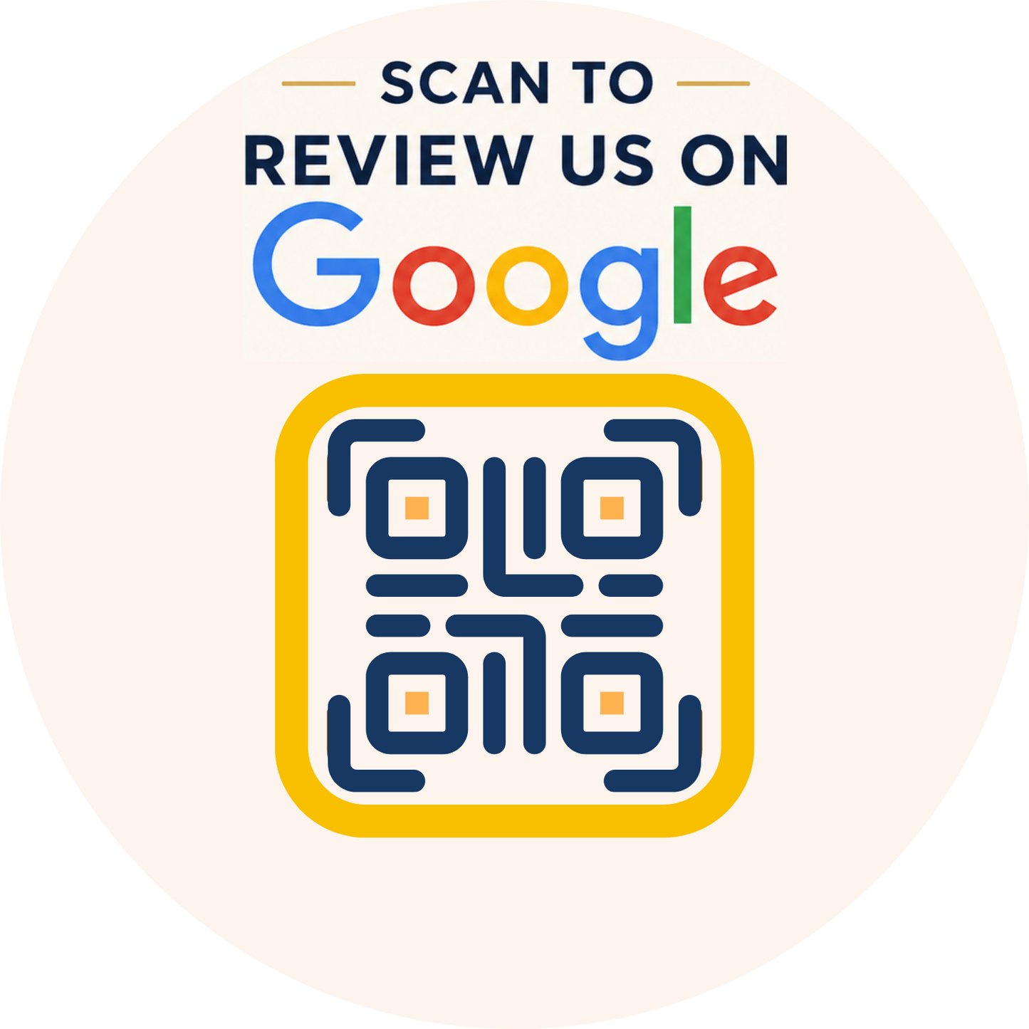 Customizable Template For Scannable QR Google Review Stickers