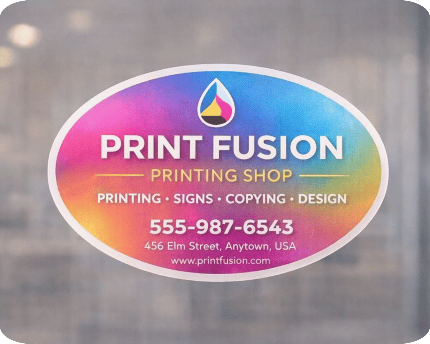 Custom Matte Vinyl Oval Sticker