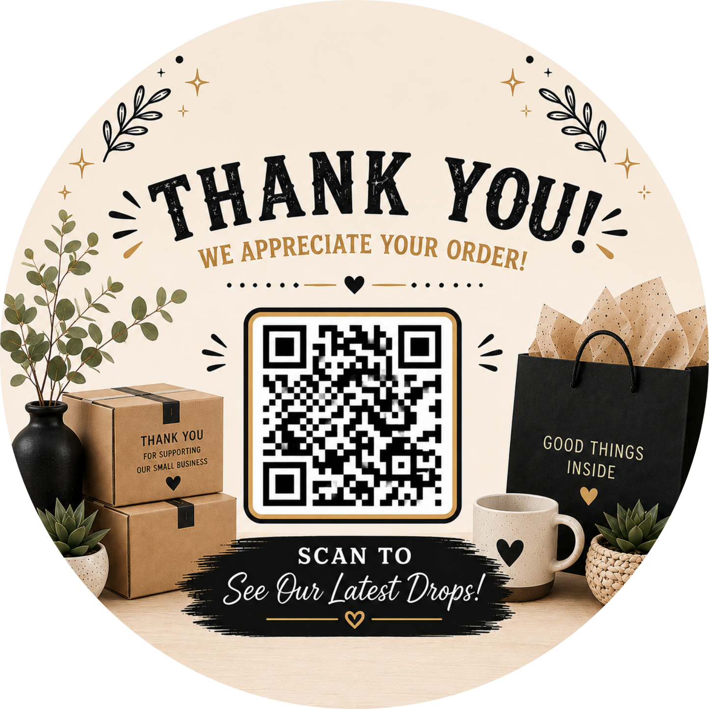 Customizable Template For Thank You For Ordering Sticker