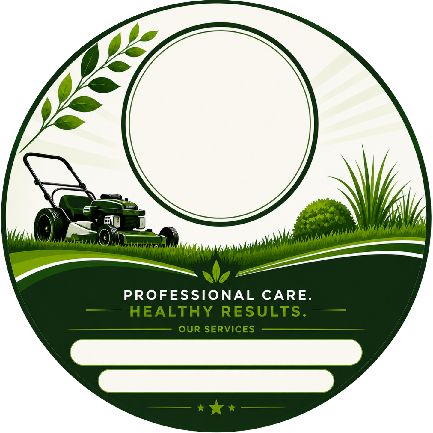 Customizable Template For Lawn Care Company Logo Stickers