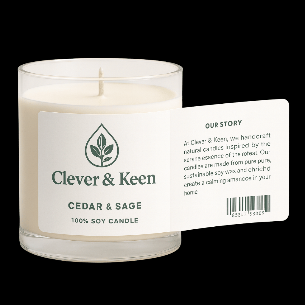 Full Wrap Candle Label Template