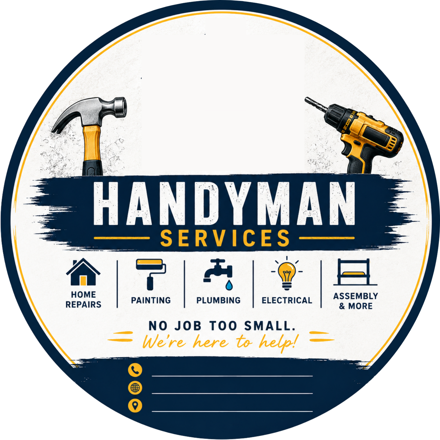 Customizable Template For Handyman Services Sticker