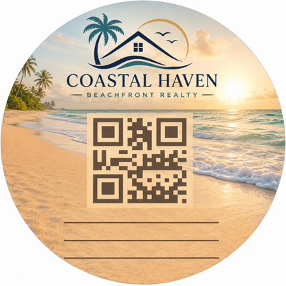 Customizable Template For Scannable QR Wedding Stickers
