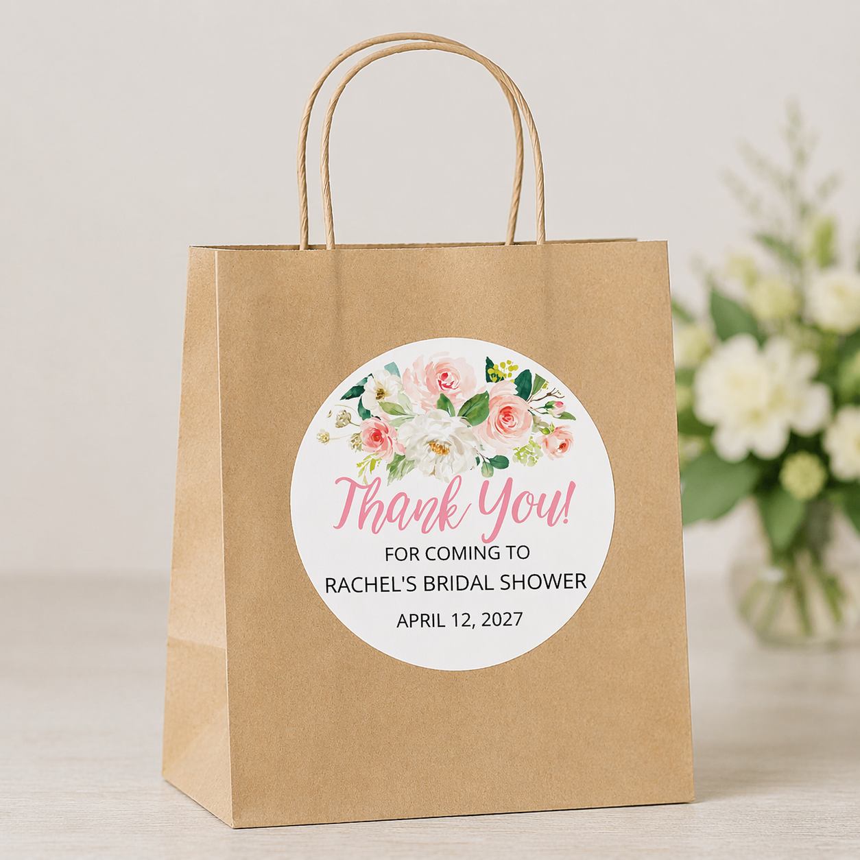 Bridal Shower Thank You Sticker