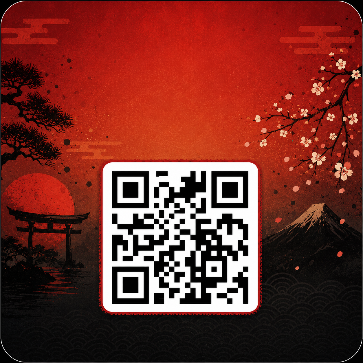 Menu Scan Sticker Template Japanese Restaurant