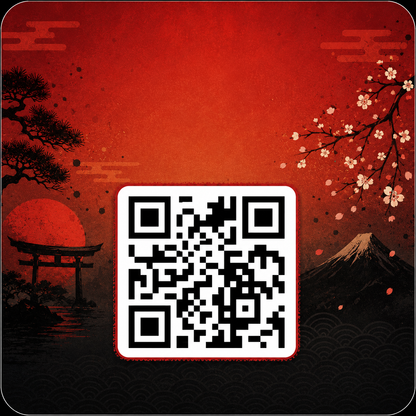 Menu Scan Sticker Template Japanese Restaurant