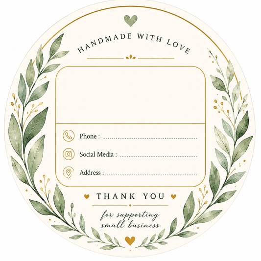 Small Business Thank You Sticker Template