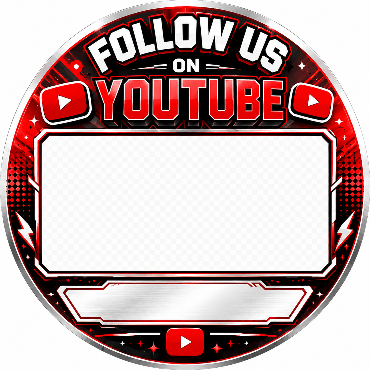 Follow Me on Youtube Template Sticker
