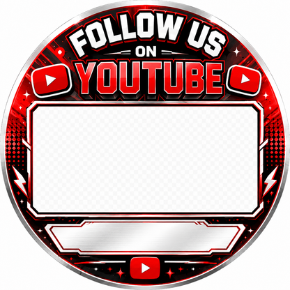 Follow Me on Youtube Template Sticker