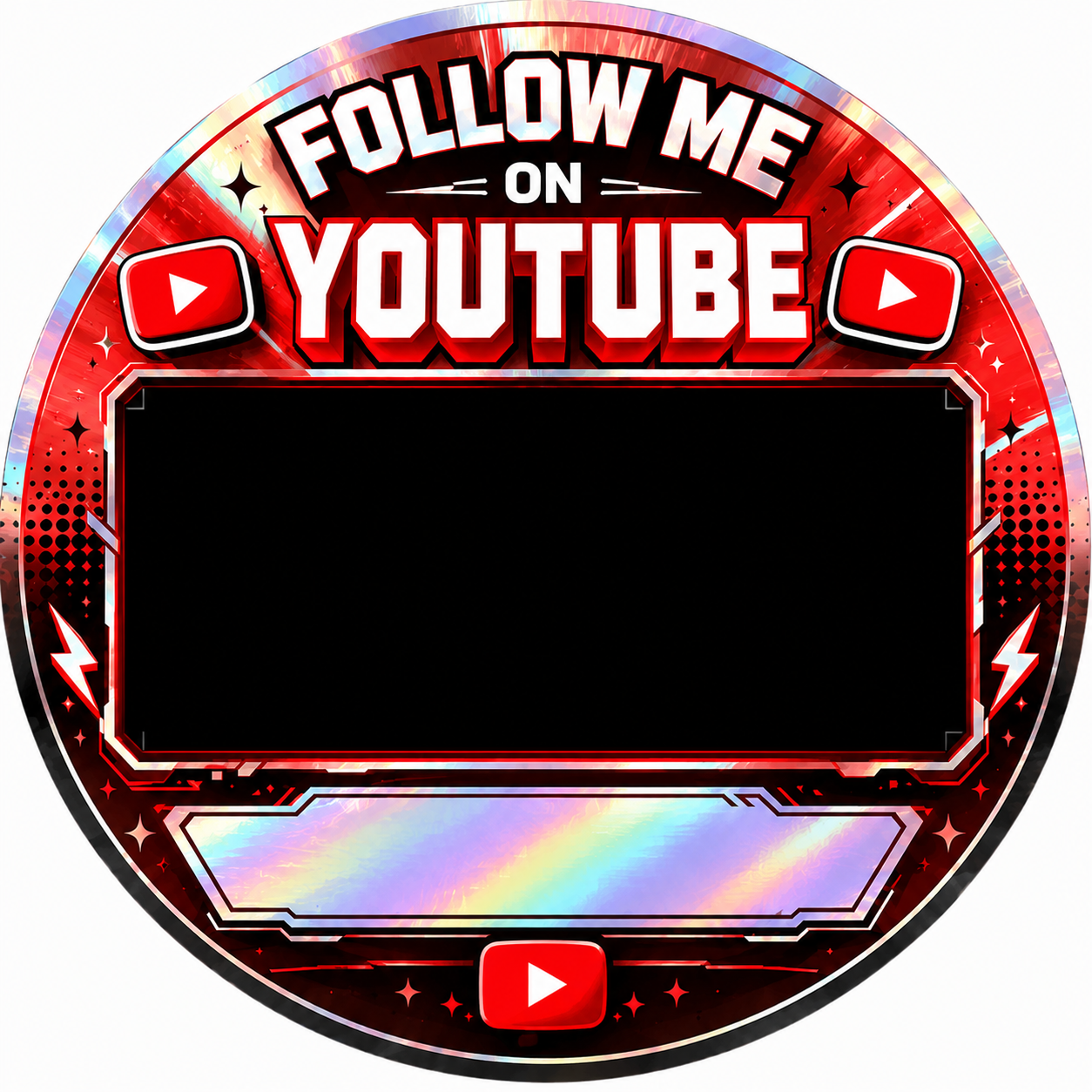 Follow Me on Youtube Template Sticker