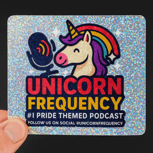 Custom Glitter Vinyl Square Sticker