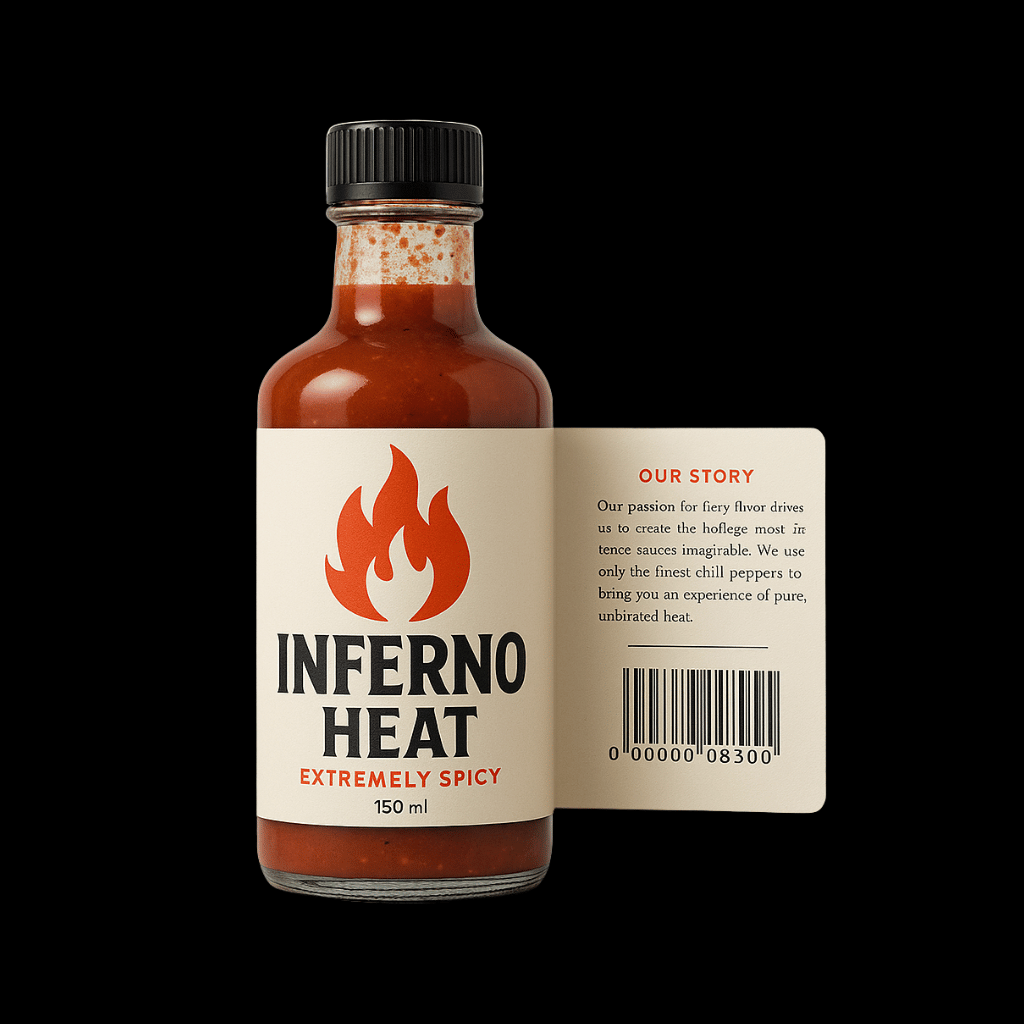 Spicy Hot Sauce Full Wrap Template