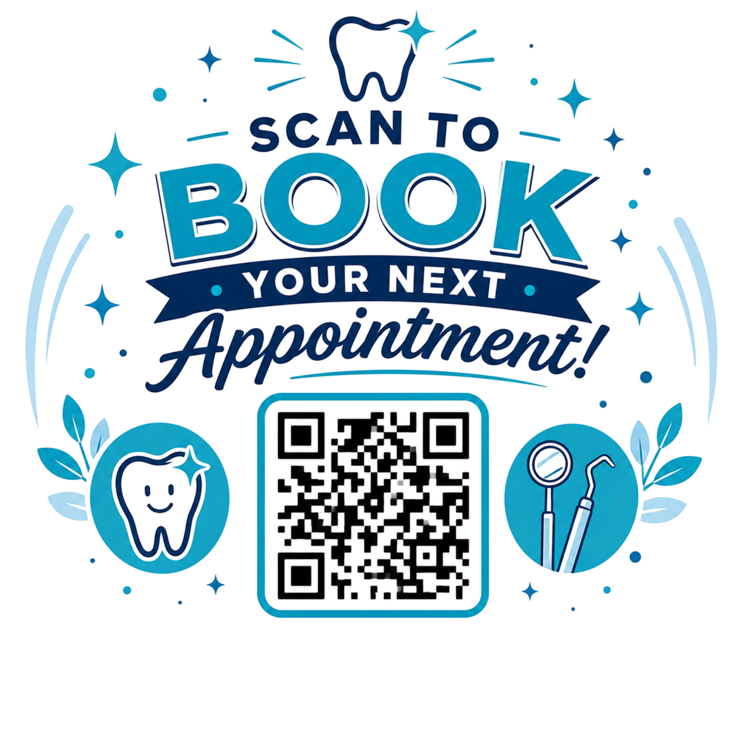 Customizable Template For Dentist Appointment Signup QR Stickers