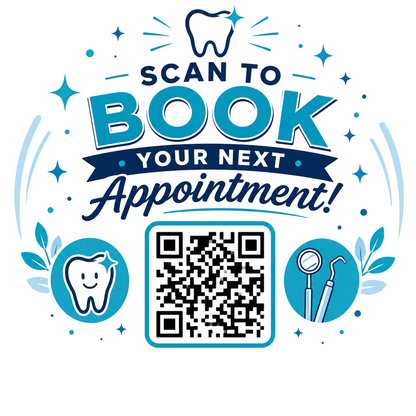 Customizable Template For Dentist Appointment Signup QR Stickers