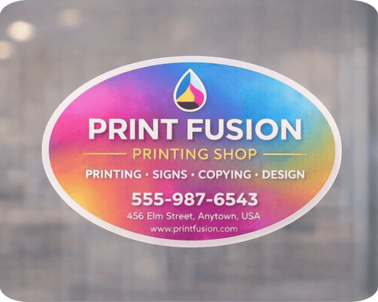 Custom Low-Tack Vinyl Oval Sticker