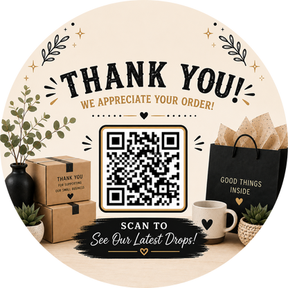 Customizable Template For Thank You For Ordering Sticker