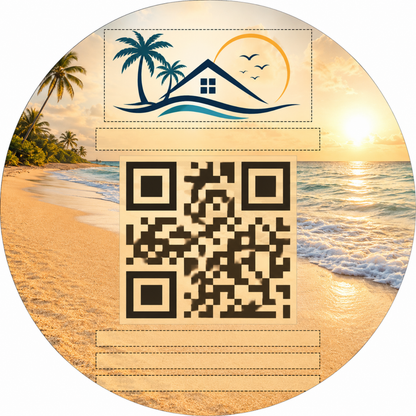 Customizable Template For Scannable QR Wedding Stickers