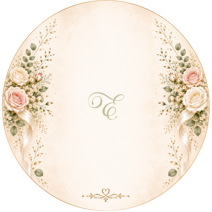 Customizable Template For Floral Wedding Stickers