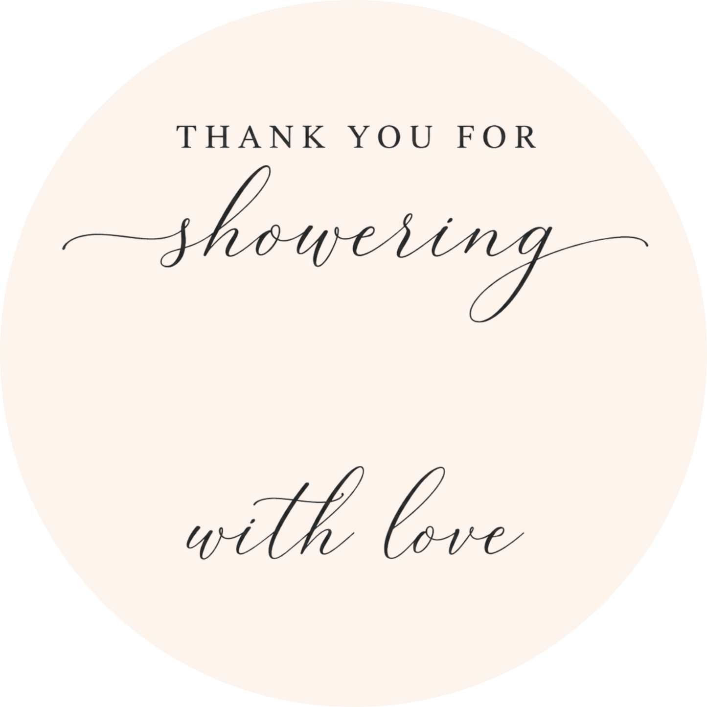 Customizable Template For Bridal Shower Thank You Stickers