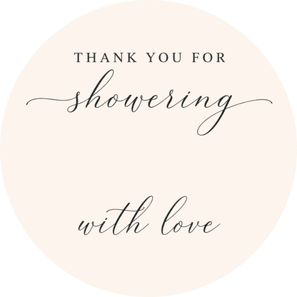Customizable Template For Bridal Shower Thank You Stickers