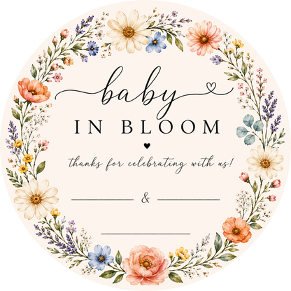 Customizable Template For Baby Shower Thank You Stickers
