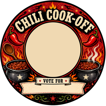 Customizable Template For Chilli Cookoff Vote Stickers