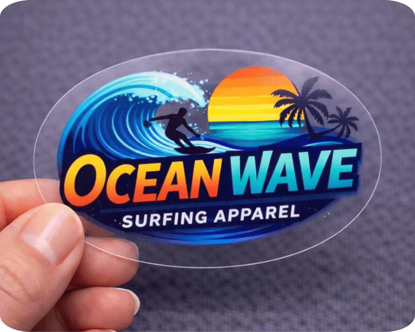 Custom Clear Vinyl Oval Sticker