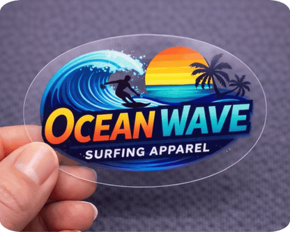 Custom Glossy Vinyl Oval Sticker