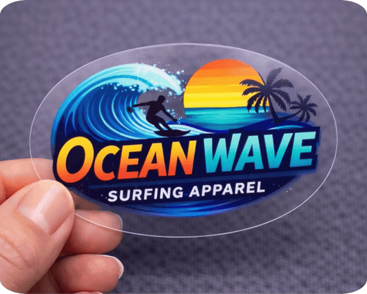 Custom Clear Vinyl Oval Sticker