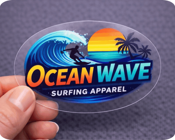 Custom Glossy Vinyl Oval Sticker