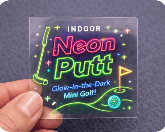 Custom Holographic Vinyl Square Sticker