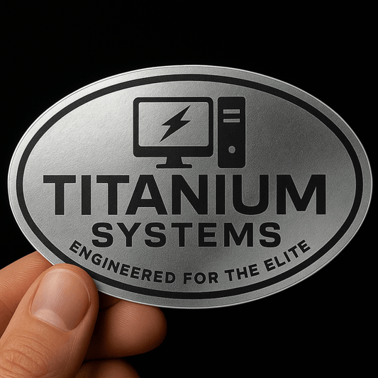 Custom Mirror Vinyl Oval Sticker