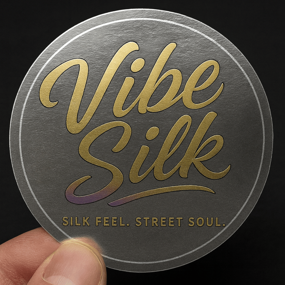 Custom Metallic Mirror Vinyl Circle Sticker