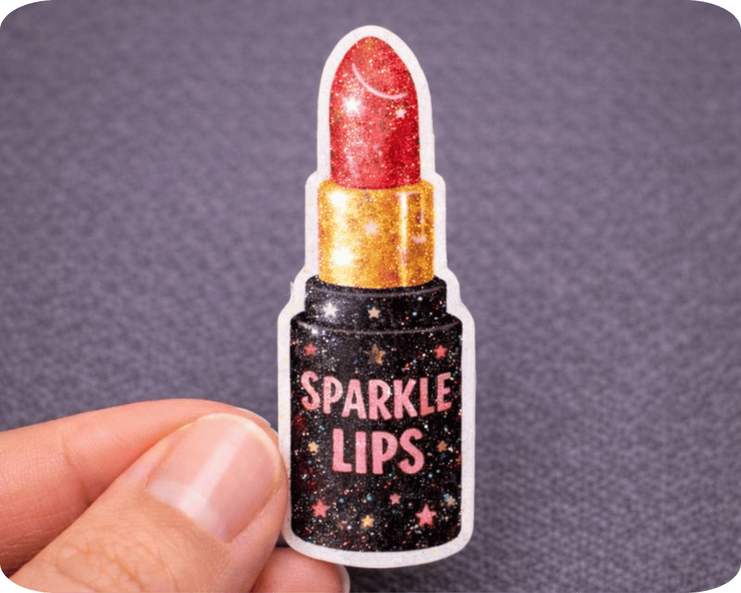 Custom Glitter Vinyl Die Cut Sticker