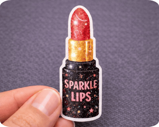 Custom Glitter Vinyl Die Cut Sticker