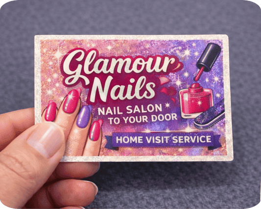 Custom Glitter Vinyl Rectangle Sticker
