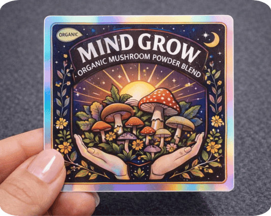 Custom Holographic Vinyl Rectangle Sticker