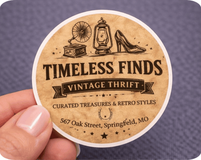 Custom Kraft Paper Circle Sticker