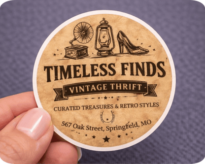 Custom Glossy Vinyl Circle Sticker