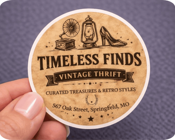 Custom Glossy Vinyl Circle Sticker