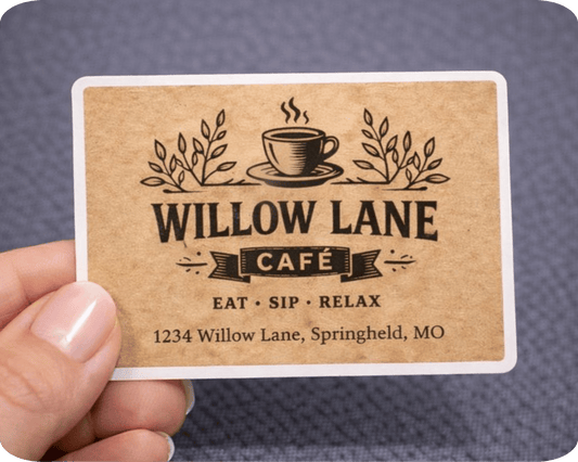 Custom Kraft Paper Rectangle Sticker