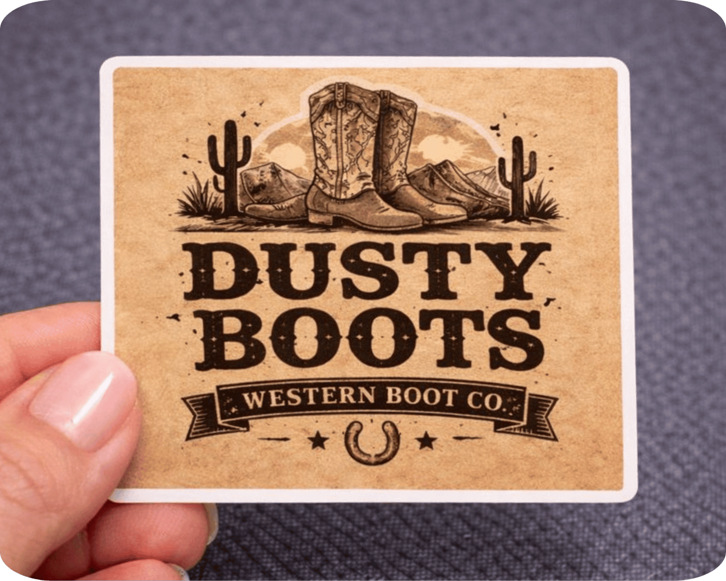Custom Kraft Paper Square Sticker