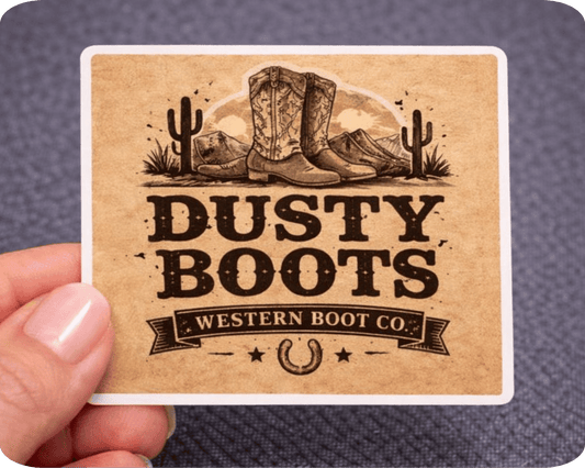 Custom Kraft Paper Square Sticker