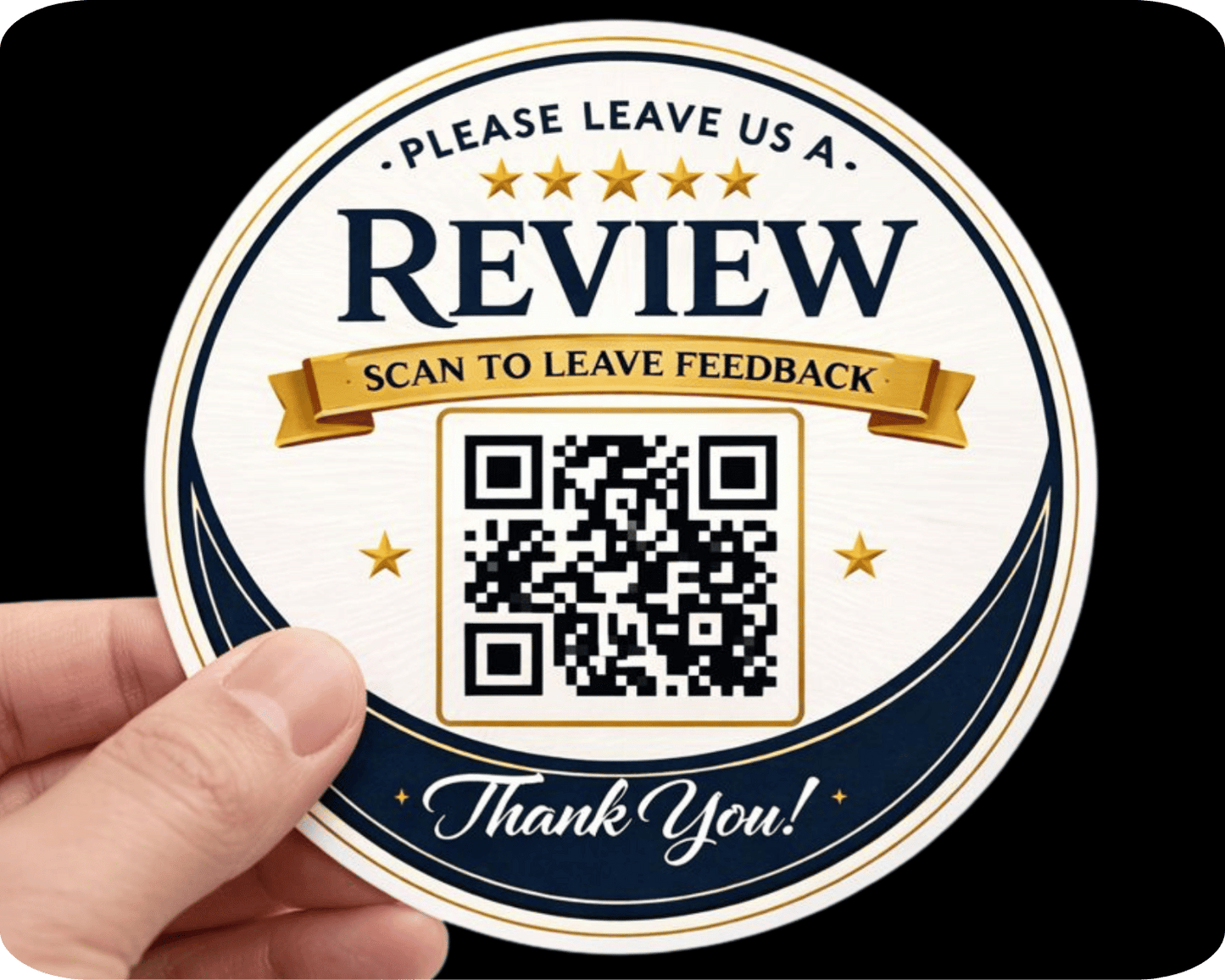 Review Us QR Thank You Sticker