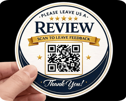 Review Us QR Thank You Sticker