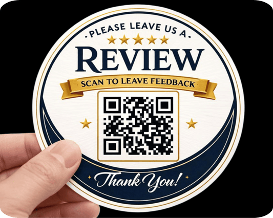 Review Us QR Thank You Sticker