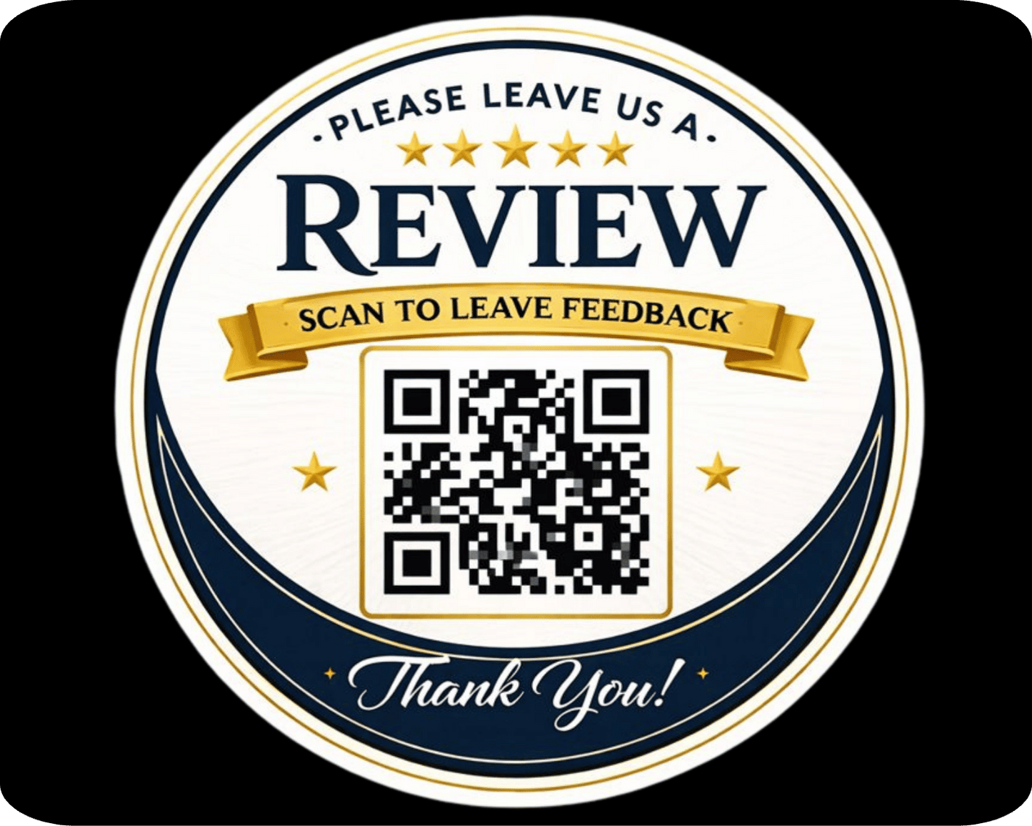 Review Us QR Thank You Sticker