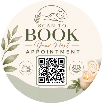 Customizable Template For Massage Spa Appointment Signup QR Stickers