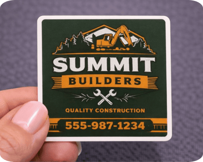 Custom Glossy Vinyl Square Sticker