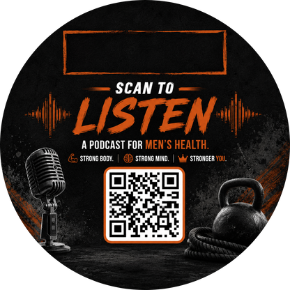 Customizable Template For Fitness Podcast Scannable QR Stickers